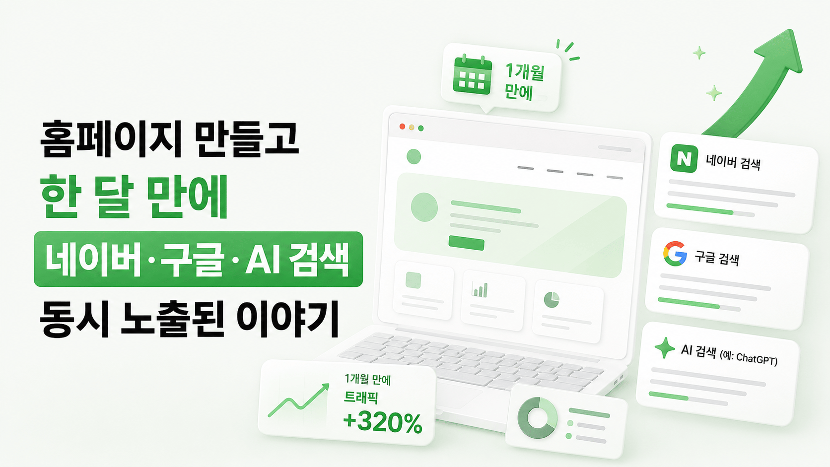 홈페이지 만들고 한 달 만에 네이버·구글·AI 검색 동시 노출된 이야기